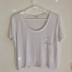 Brandy Melville Vintage White Pocket Tee
